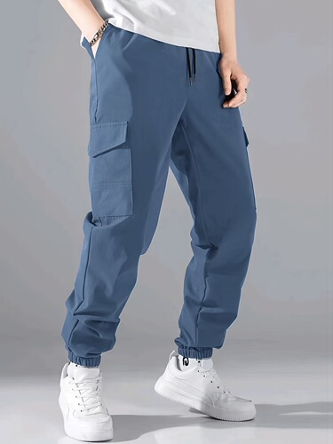 Men's Casual Cargo Pants Chic Street Style Drawstring