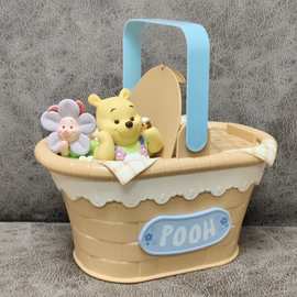 家用装饰水果饰品提篮摆饰宝宝儿童爆米花桶饼干水果桌面物件收纳