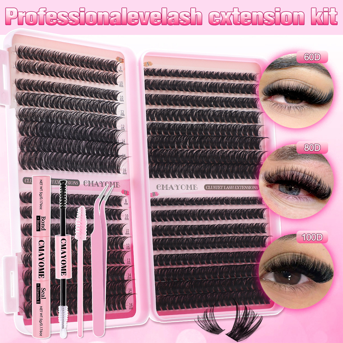 Cross-border hot model 640 clusters D single cluster false eyelashes…
