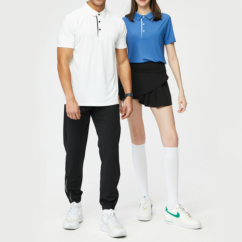 Polo de secado rápido transpirable sensible al hielo camisa de verano de los hombres de negocios de manga corta casual solapa superior de moda deportes ropa de fitness