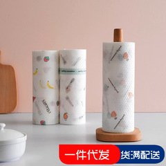 Idealoy Lazy Man Printed Non-woven Dish Towel Kitchen Disposable Wiping Cloth Pot Scrub Pad Cleaning Rag Wet Wipes