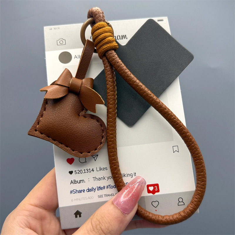ドーパミンコントラストカラー携帯電話ストラップショートラブリボンペンダント織革ハンドロープバッグキーホルダー紛失防止|undefined