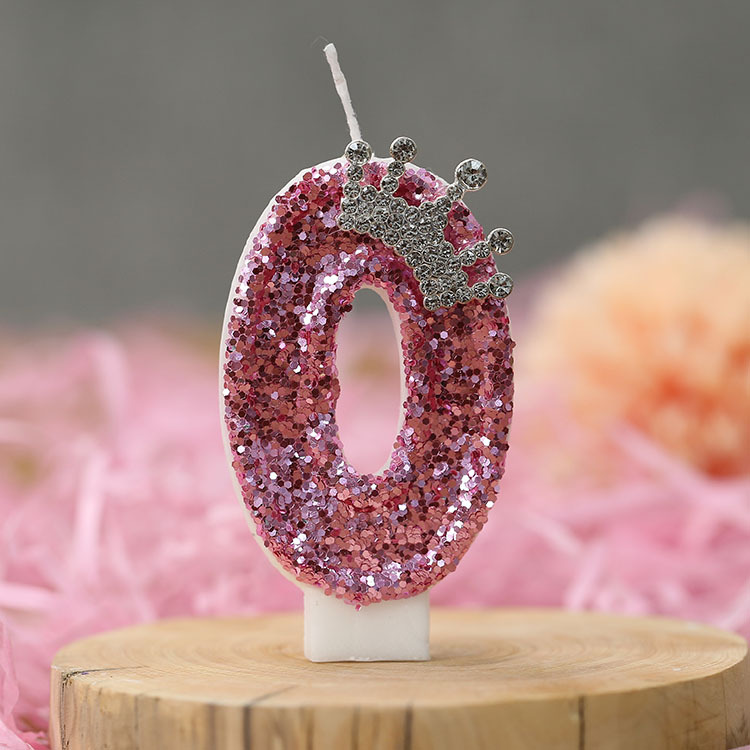 Nuevo cumpleaños vela digital corona princesa rosa pastel creativo vela transfronteriza e-commerce AliExpress vela dedicada