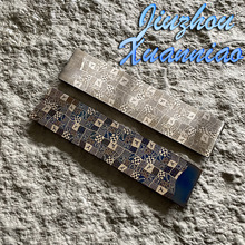 Knife Hardware Swedish Damascus Steel Knife Blank, Blue Heat