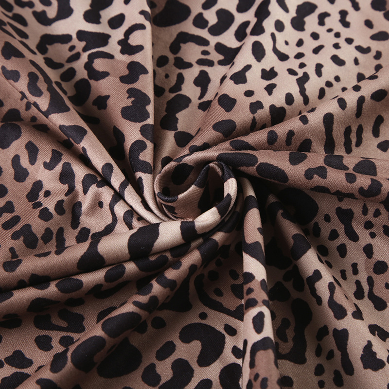 Summer Women Leopard Print Tube Top Dress Street Sexy Sexy Waist Trimming Package Hip A line Vacation Dress
