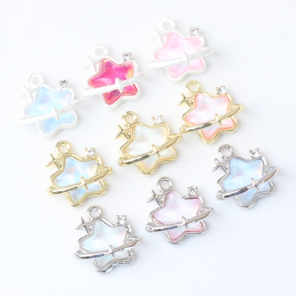 20g Weight Pendant Jewelry Making Type Rhinestones Inlay Material DIY Jewelry Accessories Classification 10 PCS/Package Quantity Alloy Material Star Pattern Plating, Inlay Design Casual, Sweet Style 10 PCS/Package Alloy Rhinestones Star Pendant 9