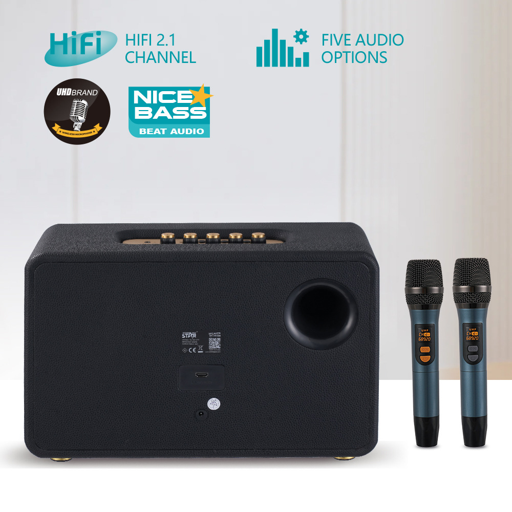 WINNING STAR transfronterizo exclusivamente para graves pesados de comercio exterior, nuevo sonido de audio portátil inalámbrico Bluetooth retro