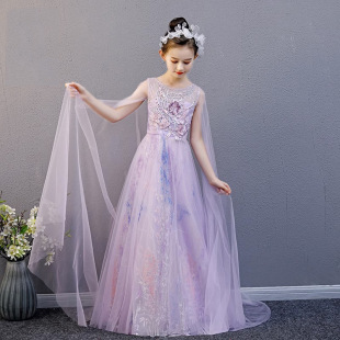 Children's guzheng costume chinese style festival performance Little host princess dress girl's chorus costume