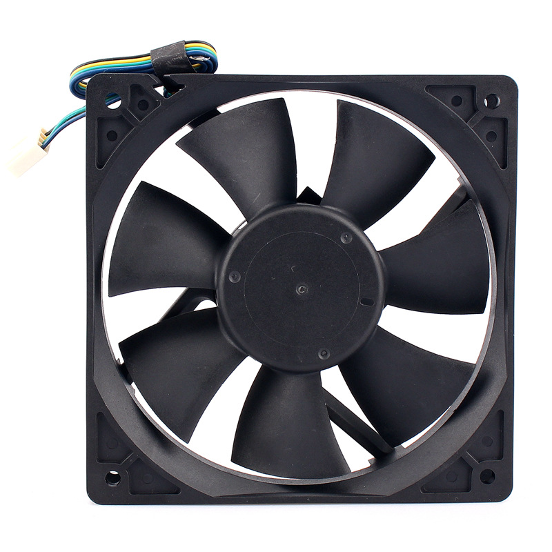 Factory direct supply 12025 double ball cooling fan DC12V24V two-wire four-wire PWM automatic speed control large air volume