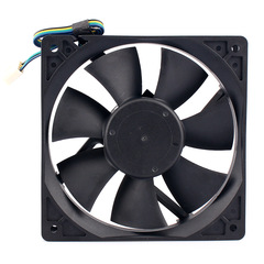 Factory direct supply 12025 double ball cooling fan DC12V24V two-wire four-wire PWM automatic speed control large air volume