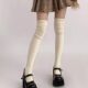 Over-the-knee socks women's stockings spring and autumn stockings JK socks milk white high-legged boots socks stitching knee-protective stockings