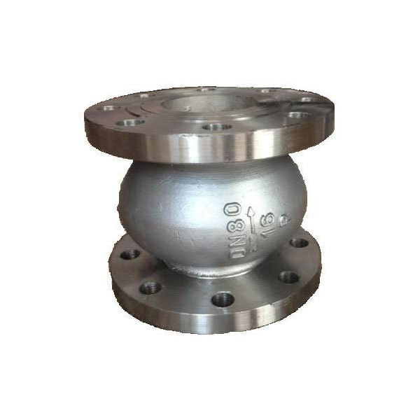 消声止回阀 铸铁法兰不锈钢铜芯单向阀立式dn100