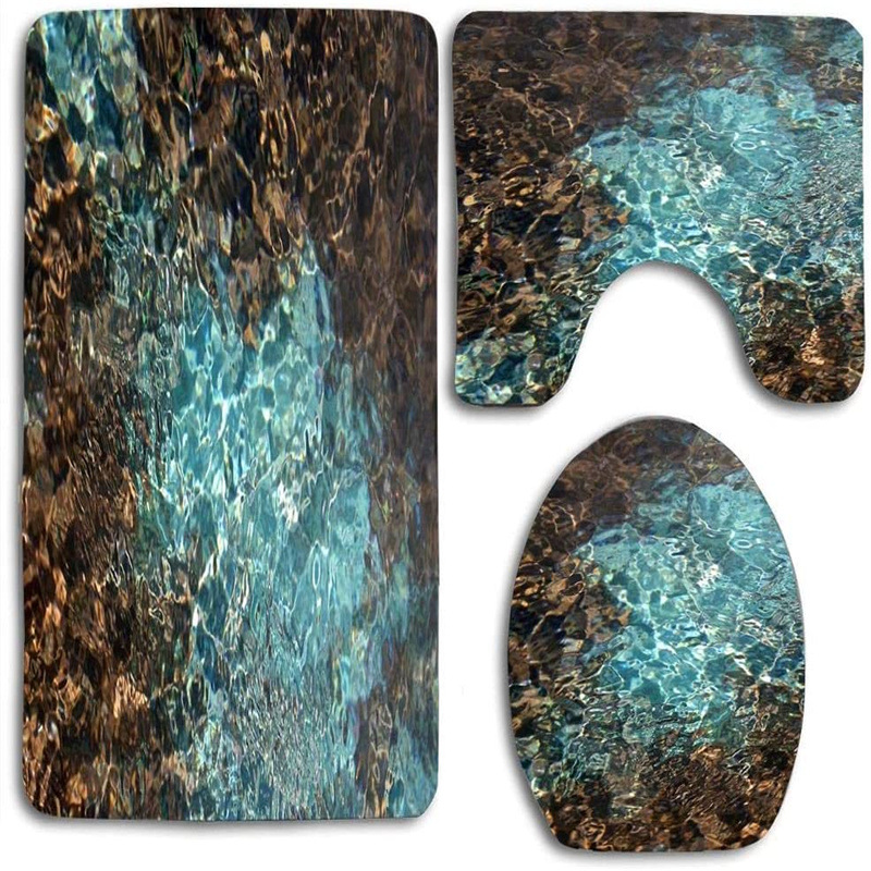 蓝绿色和棕色水彩写真4575