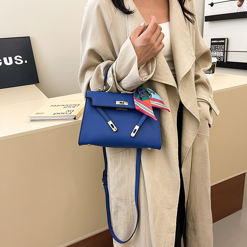 Bag2024 nuevo sentido de alta gama bolso portátil transfronterizo platino Kelly bolso moda femenina 100 bolso de hombro único