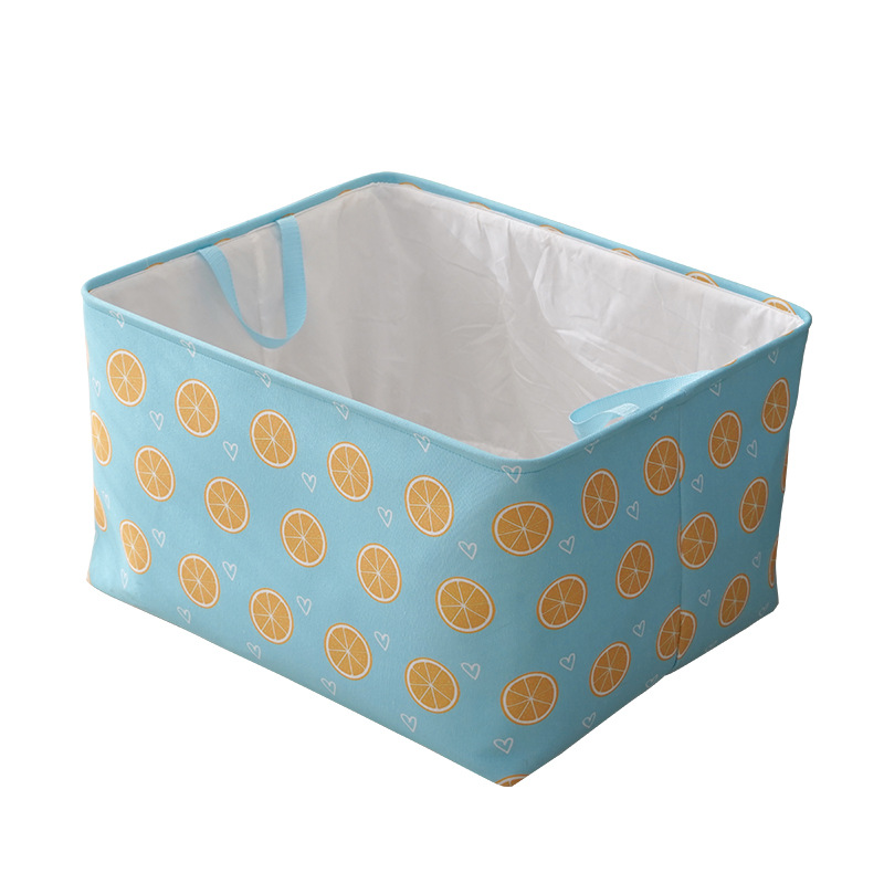 厂家供应帆布收纳筐 家用杂物内衣整理玩具收纳筐手提束口收纳篮