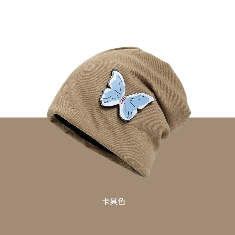 2024 nuevo gran cinturón de cabeza desmontable sombrero de mariposa tridimensional mujer dulce cool multifuncional sombrero frío mostrando la cara pequeña sombrero pila