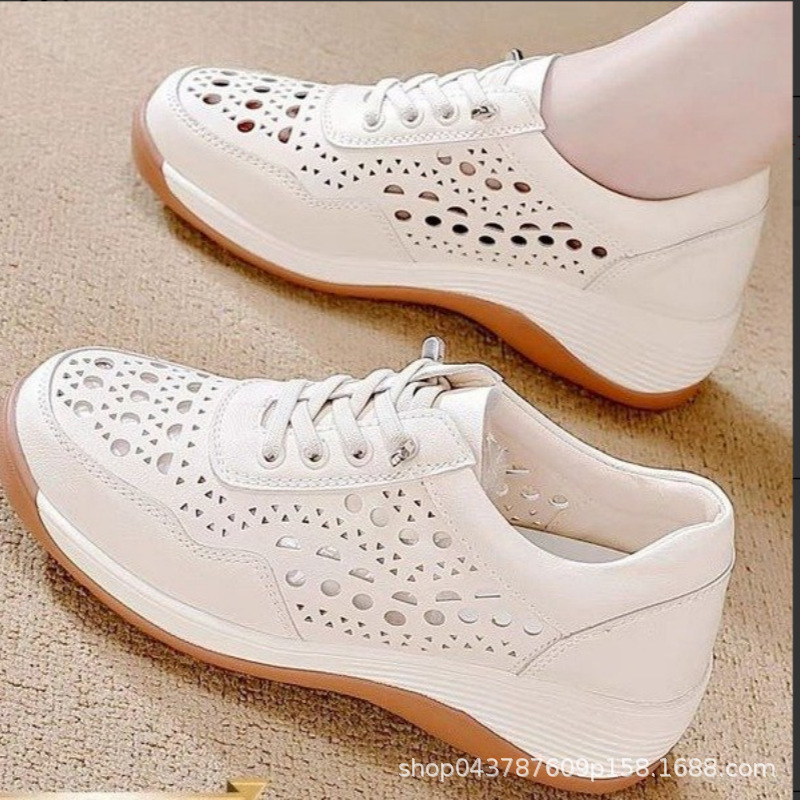 Summer Hollow-Out White Shoes 2025 New Thin Style Sports Casual Shoes Breathable Single Shoes Soft-Soled Women's Clogs Summer Hollow-Out White Shoes 2025 New Thin Style Sports Casual Shoes Breathable Single Shoes Soft-Soled Women's Clogs