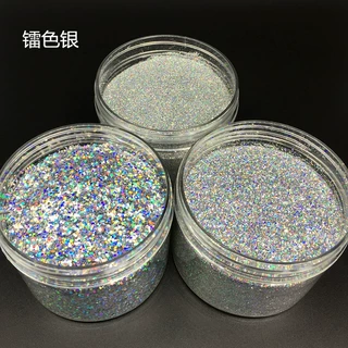 爆闪超细镭射美甲闪粉diy流麻水晶滴胶用镭射七彩金葱粉亮片饰品