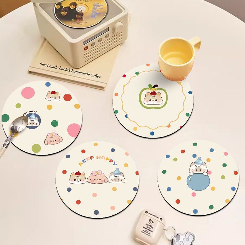 Dopamine diatomite coasters for kitchen and dining table, heat-resistant mats, anti-scalding bowl and plate mats, water-absorbent, quick-drying, easy to clean tea coasters Dopamine diatomite coasters for kitchen and dining table, heat-resistant mats, anti-scalding bowl and plate mats, water-absorbent, quick-drying, easy to clean tea coasters