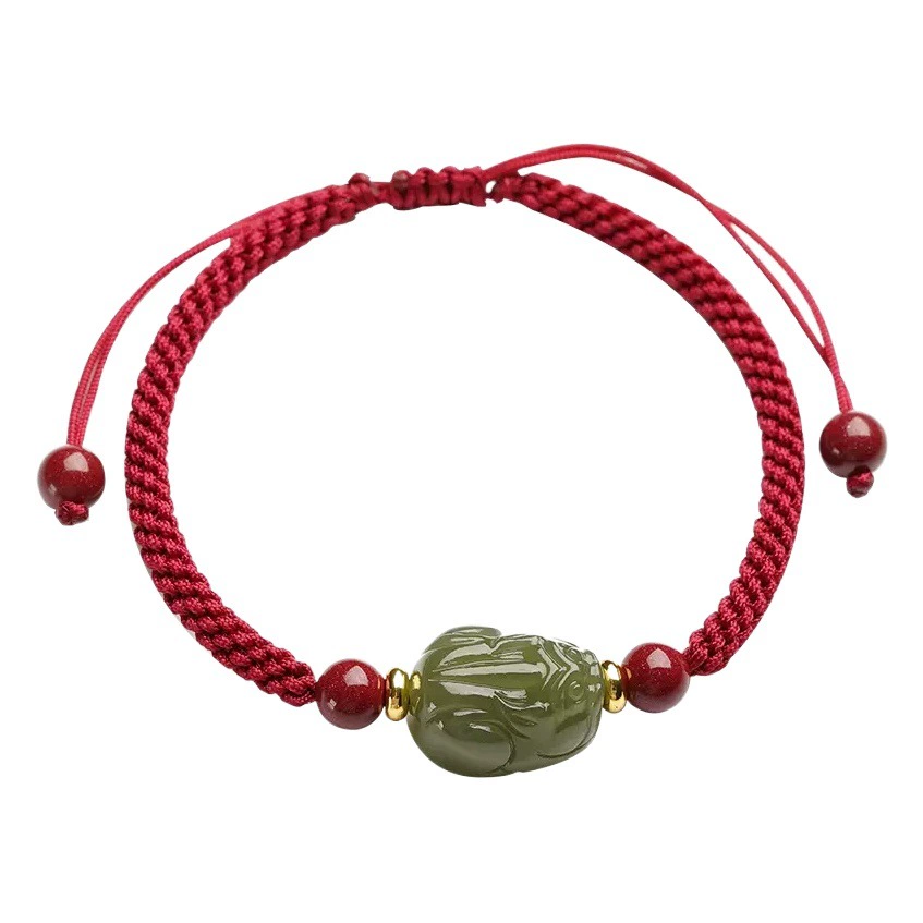 Натуральный браслет из нефрита Циншуй Хетянь Зодиак браслет из нефрита дракона для мужчин и женщин оригинальная пара