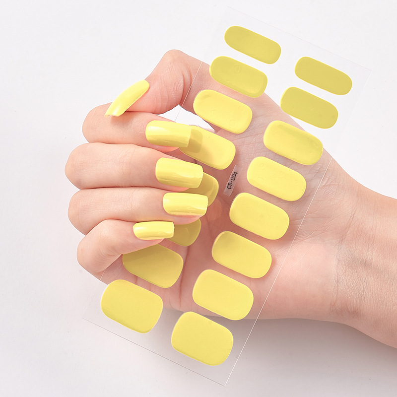 Nuevo 16-dedo ultra-delgado sin costuras pegatinas de uñas 3D pegatinas de uñas desgaste libre de gelatina almohadillas de uñas pegatinas de uñas parche helado