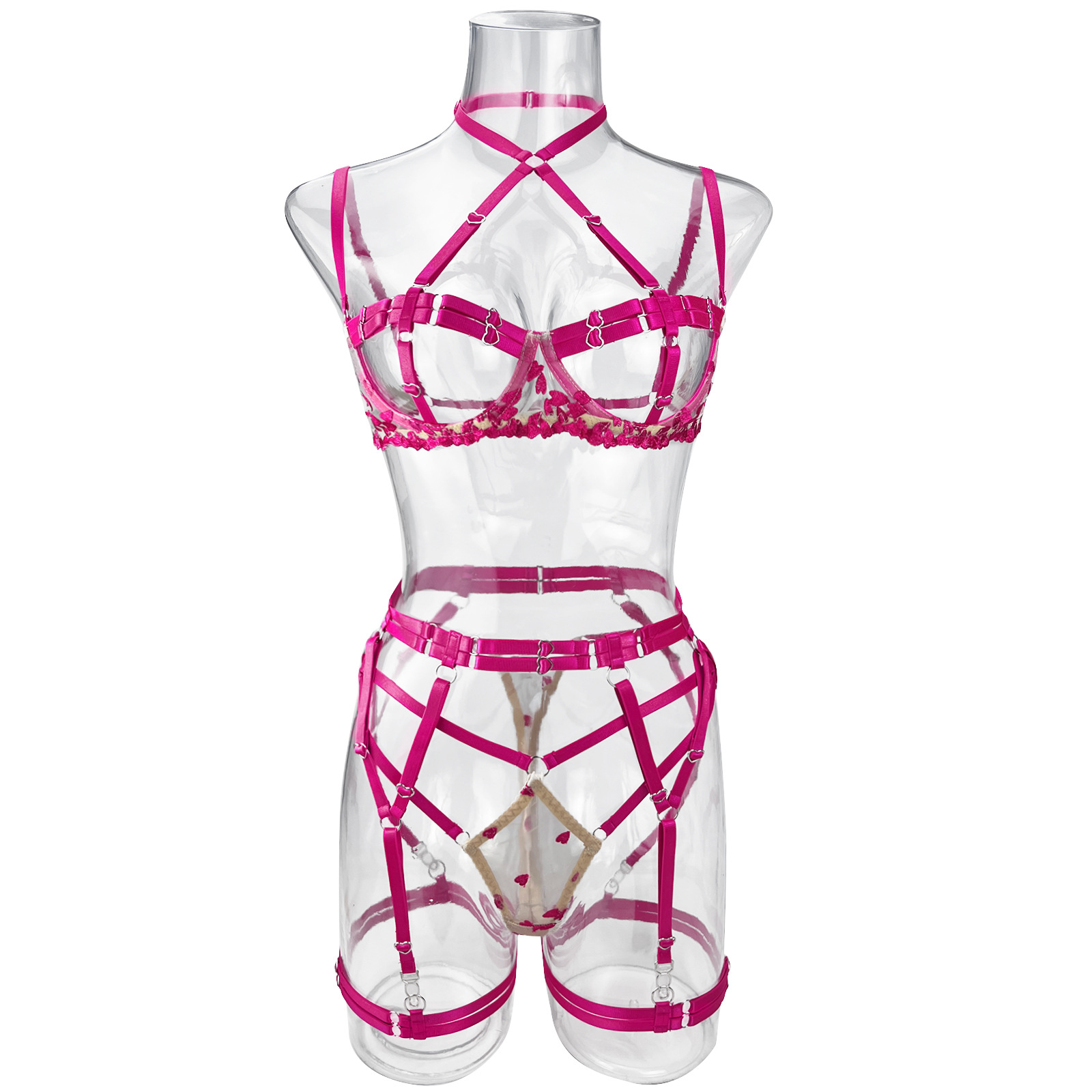 Women's Lady Sexy Solid Color Sexy Lingerie Sets Indoor Home Sexy Lingerie display picture 2