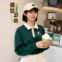 翻领撞色服务员咖啡厅卫衣