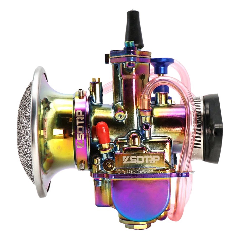 Modificación universal de la motocicleta PWK21 24 26 28 30 32 34MM galvanoplastia color taza del filtro aire carburador