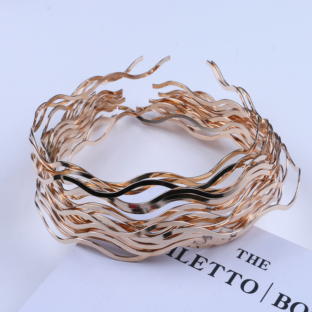 Cerchietto ondulato in metallo per donna accessorio capelli_voghion.com