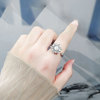Small design retro ring from pearl, suitable for import, trend of season, internet celebrity, on index finger, wholesale