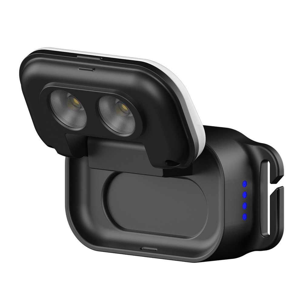 Transfronteriza luz eléctrica fuerte luz de cabeza 180 ° ajuste de fichaje inundación luz de cabeza a prueba de agua luz de reparación de cabeza de trabajo