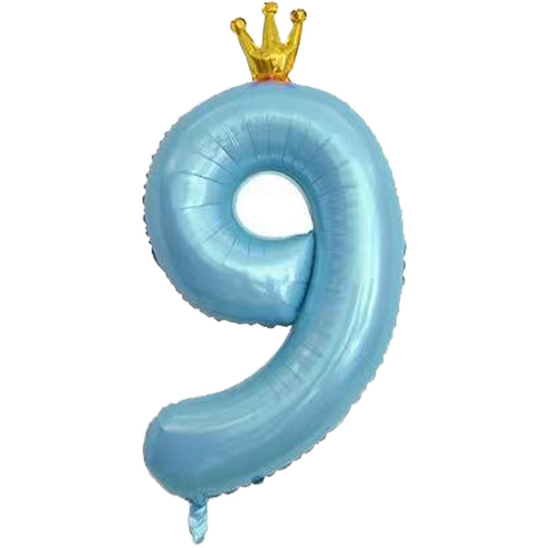 Amazon nuevo globo digital de corona de una pieza de 40 pulgadas decoración de fiesta de cumpleaños globo digital grande