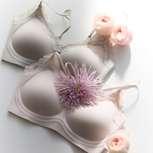Cerotich法式蕾丝内衣女小胸聚拢无钢圈果冻文胸夏季轻薄透气胸罩