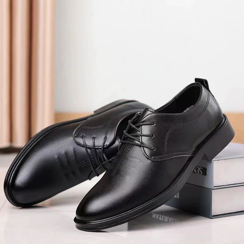 Кожаная мужская обувь новая мужская мягкая подошва бизнес повседневная кожаная обувь мягкая кожа дышащая молодежная обувь нескользящая