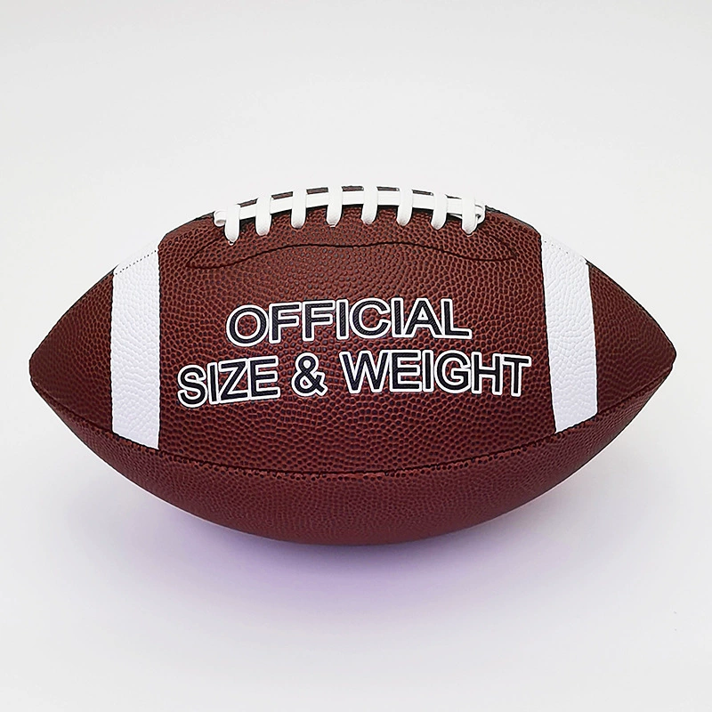 Производитель изготовил на заказ американский футбольный мяч № 3, № 6, № 9 с машинной прошивкой из ПУ/ПВХ/суперволокна для стандартных тренировок.