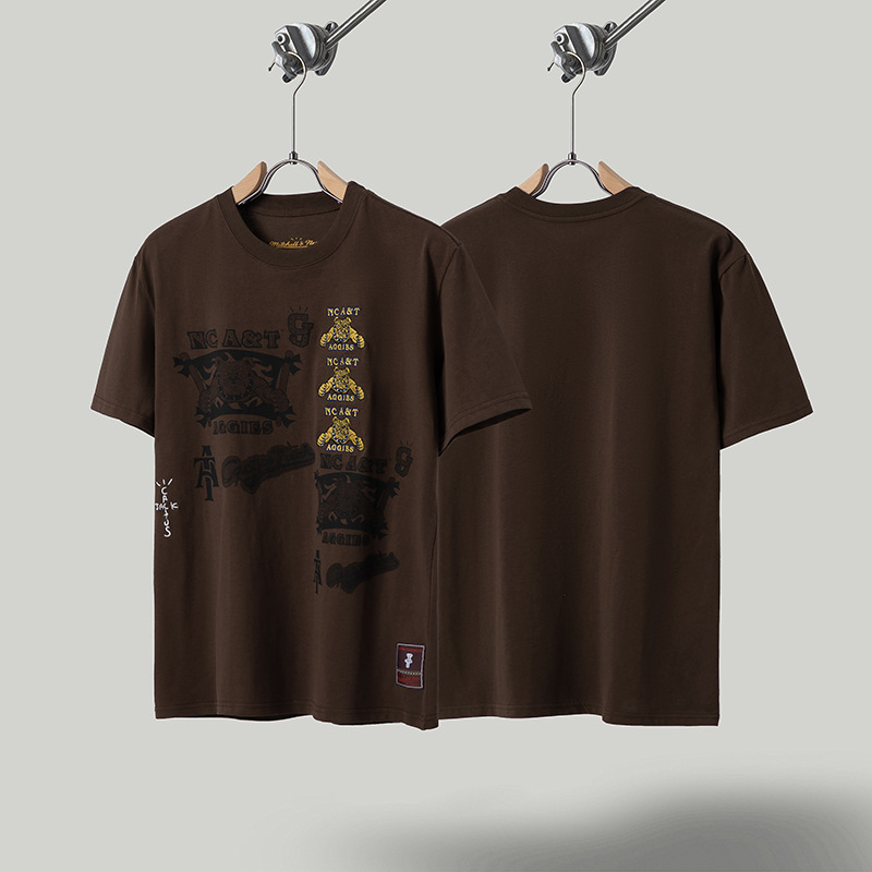 Travis de manga corta M mark Scott pequeño pato amarillo cactus relámpago rap tour TS pareja conjunta camiseta de hip-hop