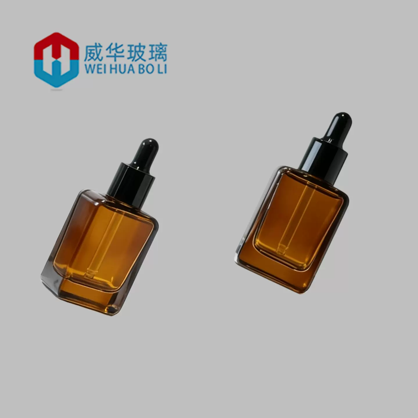 现货 30ml扁方透明玻璃精油瓶 精华液瓶 滴管瓶 原液瓶 茶色滴管