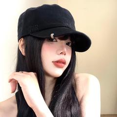 平顶马术帽女春秋季辣妹复古做旧鸭舌帽英伦小众文艺显脸小帽子潮