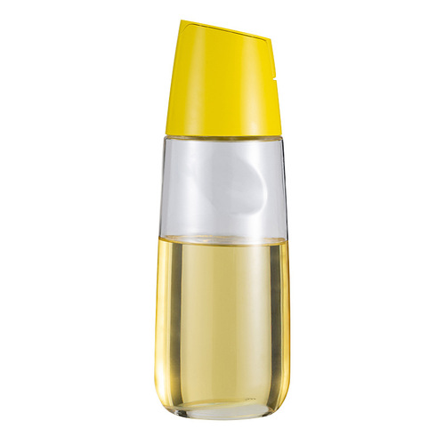 Automatic Glass-Top Oil Dispenser, Gravity-Powered Oil Bottle, Household Kitchen Oil Can with Flip Lid, Large-Size Soy Sauce, Vinegar, and Seasoning Bottle
