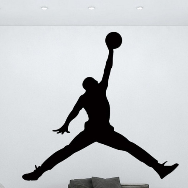Basketball Player Shooting Dunk Action Pattern Basketball Enthusiasts Room Decorative Carved Wall Stickers Basketball Player Shooting Dunk Action Pattern Basketball Enthusiasts Room Decorative Carved Wall Stickers