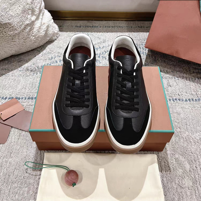 In-Stock Popular Classic Color Scheme German Training Shoes for Men and Women, Genuine Leather Round-Toe Flat-Soled Fashionable Casual Sneakers
