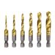 6PCs hexagonal shank composite tap multi-function drilling tapping Chamfering all-in-one machine tap Spiral Tap Tapping