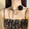 Homemade handmade roses Mostly use strap dark deainer, neck decoration, wrist flower necklace, neck flower