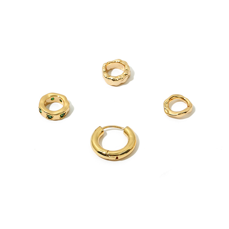 Latón chapado 18K oro real moda europea y americana pequeño estilo exquisito accesorios elegante lujo DIY joyería colgante pendientes