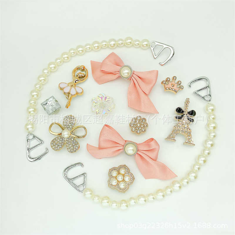 CJ-039 cadena lazo rosa