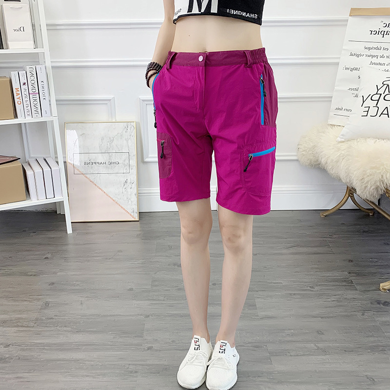 Quick-Dry Women's Shorts, Loose Sports Knee-Length Shorts, Breathable and Durable for Hiking and Trekking in Summer Quick-Dry Women's Shorts, Loose Sports Knee-Length Shorts, Breathable and Durable for Hiking and Trekking in Summer