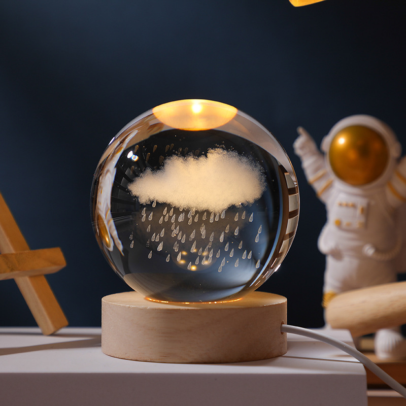 星空テーブルランプ、銀河クリスタルボール、ナイトライト、デスクトップ装飾品、高級感のある誕生日プレゼント、中秋節の贈り物|undefined