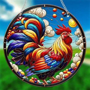Cross Border Bee Cock Hummingbird Insect Flower Acrylic Flat Porch Home Decorative Window Pendant Decoration