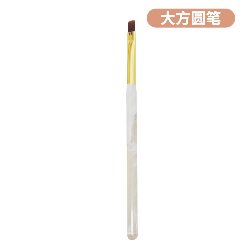 亚马逊批发亚克力美甲工具套装透明金色彩绘平头光疗笔画花美甲笔|undefined