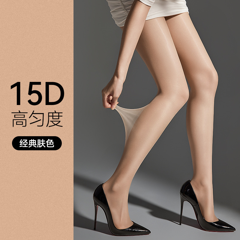 Medias anti-hock seda duradera otoño 0d delgada ultra-permeable acrílico piernas raspadas artefacto de la combinación de medias negras al por mayor